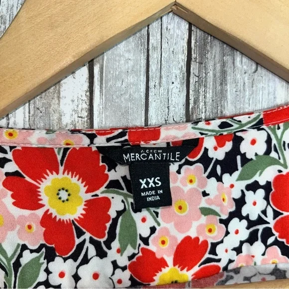 J. Crew Mercantile Easy Floral Wrap Midi Dress - Picture 9 of 9